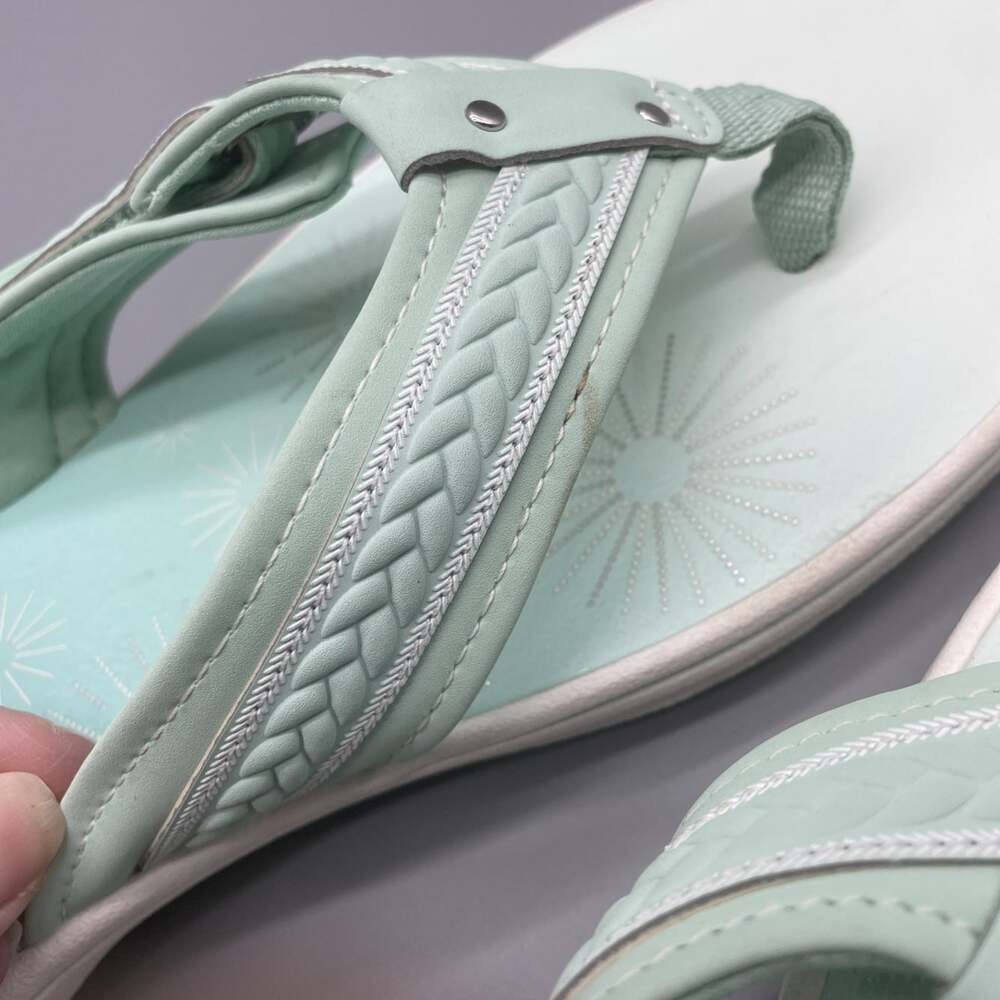 Clarks Women's Cloudsteppers Mint Breeze Sun Sz 12 Cushion soft Adjustable Strap - Picture 7 of 10